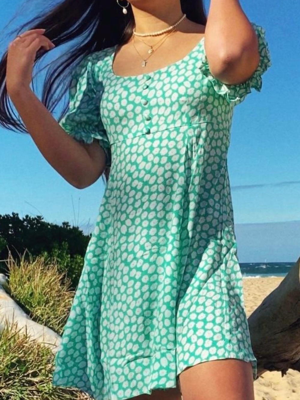 Faithfull the brand la Barbon mini dress.